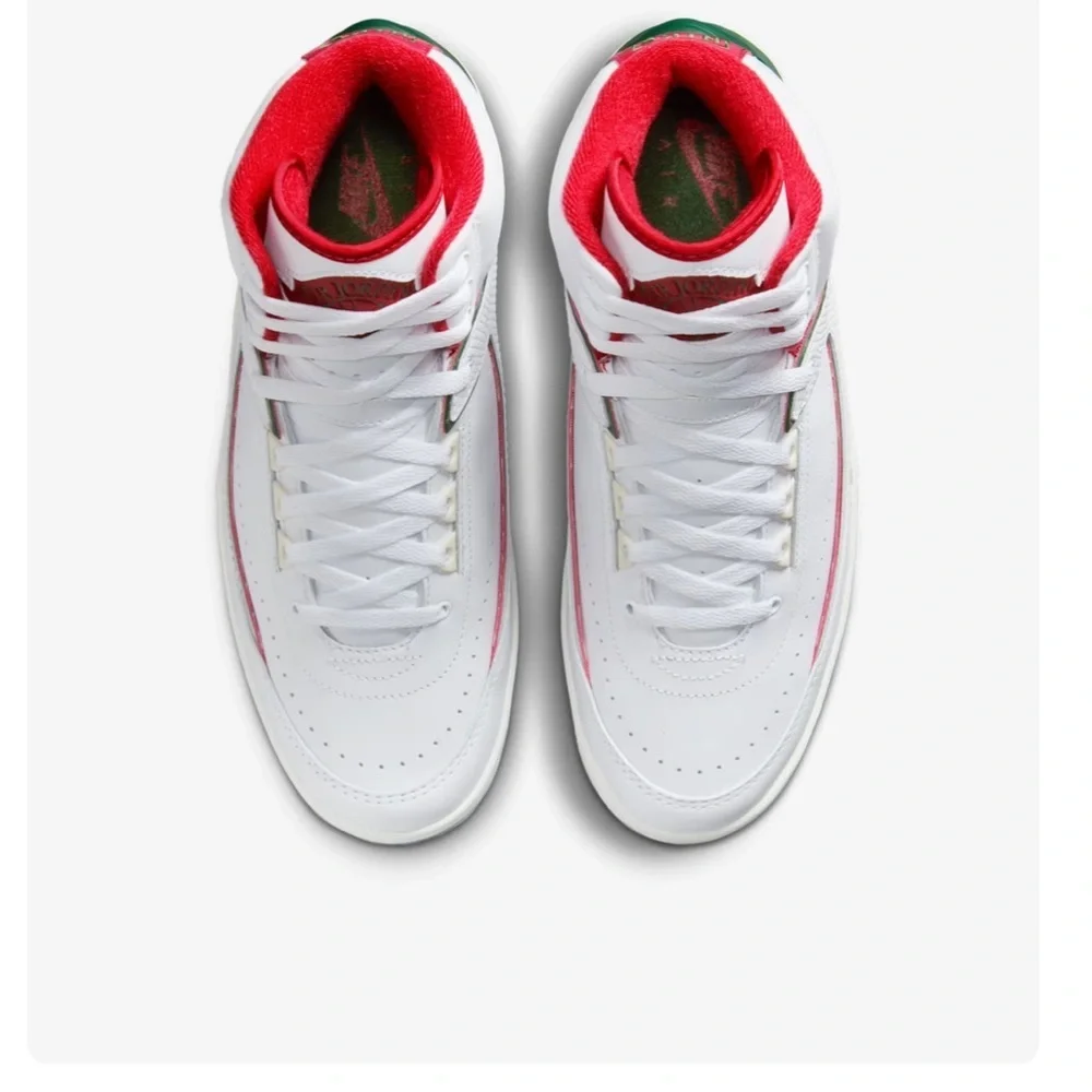 Jordan White and Red Sneakers Classic Basketball Design - Picture 2 of 6